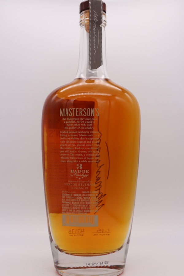 Mastersons Whiskey 10 Year Rye - Image 2