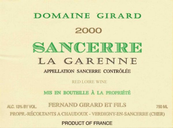 Domaine Girard 2020 La Garenne Sancerre - Image 2